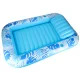 Inflatable Pool Lounger with Headrest Pillow, Water Float for Adults, blue