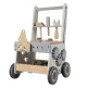 Kruzzel 00024758 3-in-1 Wooden Kids Workshop Bench (White/Grey/Brown)