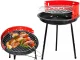 Portable Round Charcoal & Briquette Garden BBQ Grill, 35cm