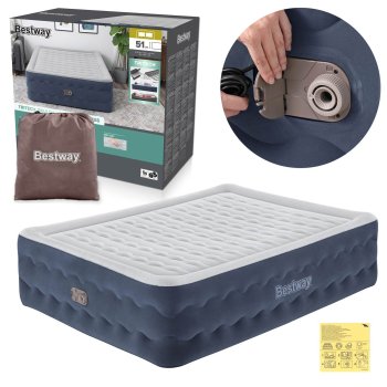 Bestway 6716P Inflatable Airbed with Built-in Pump, 203x152x51 cm