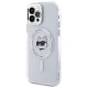 Karl Lagerfeld IML Metal Choupette Head MagSafe vāciņš iPhone 12 / 12 Pro, Balts