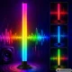 RGB LED Light Bar Desk Lamp with Sound Sensor and Remote