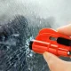 4-in-1 Safety Keychain with Hammer and Knife, Red
