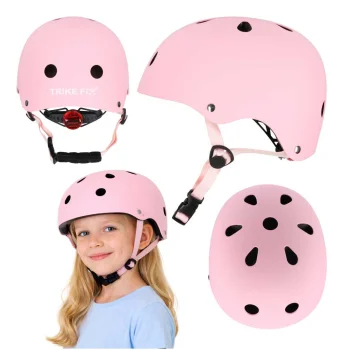 Trike Fix Kids' Cycling Helmet with LED Light, S (48-54 cm), Pink