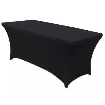 GreenBlue GB372 Elastic Catering Table Cover, Spandex, 180x75x74cm, Black
