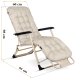 Sofotel Chillwell Folding Garden Sun Lounger with Cushion, Set of 2, Beige