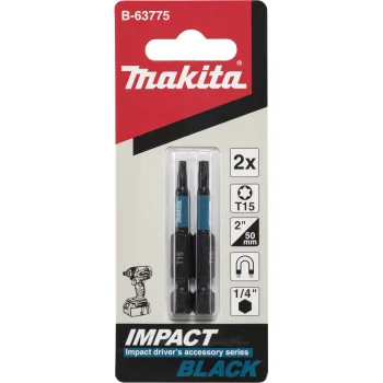 Makita Impact Black T15 x 50 mm Screwdriver Bits, 2 pcs (B-63775)