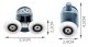 Shower Door Roller Wheels Set, 8 pcs, Plastic/Steel