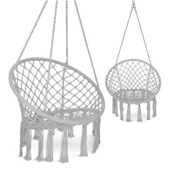 BOHO Hanging Swing Chair for Garden and Home, Grey