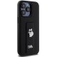 Karl Lagerfeld iPhone 13 Pro Max Case Gripstand Saffiano Choupette Pin, Black