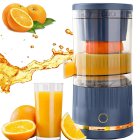 Automatic Citrus Juicer for Oranges and Lemons, Rechargeable with USB-C, Navy Blue