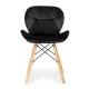 ModernHome Velvet Dining Chairs Set of 4 for Kitchen and Living Room, Black