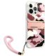 Guess iPhone 13 Case Camouflage Strap Pink