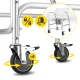 4FIZJO Commode Shower Wheelchair for Seniors and Disabled