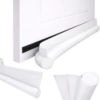 Self-Adhesive Under Door Draft Stopper Foam Weather Stripping, White