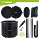 Portable Ice Bath 200L Cold Plunge Tub for Recovery Trizand 26799 with Accessories