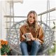 Hammock Chair Sofotel BOHO Hanging Macrame Swing for Indoor Outdoor Use, grey