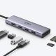 Ugreen 6-in-1 USB-C Hub - 3x USB 3.2 / HDMI 4K 60Hz / SD / TF, Gray