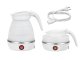 Foldable Electric Travel Kettle 0.6L Portable Silicone Water Boiler, White
