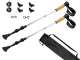 Adjustable Nordic Walking and Trekking Poles, Silver
