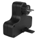 Maclean MCE224 G 4-Way Multi-Plug Adapter with Switch, Black