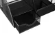 Iso Trade Desk Organizer, 6 Compartments, Black