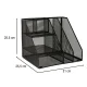 Large A4 Metal Mesh Desk Organizer with 7 Compartments, Black