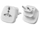 Universal Travel Power Plug Adapter, UK to EU (2-pin), White