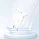 Dudao A28PEU PD 45W GaN 2x USB-C Wall Charger - White