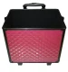 Professional 3-in-1 Rolling Makeup Train Case 61x36x25 cm, Black and Pink