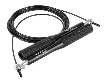 4Fizjo Adjustable Jump Rope with Bearings Speed, Black