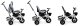 Ecotoys Tricycle with 360° Swivel Seat and Canopy, Grey