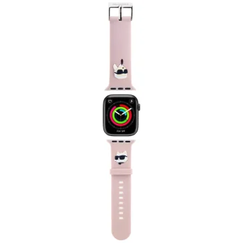 Karl Lagerfeld Apple Watch 38/40/41mm Strap 3D Rubber Karl&Choupette, Pink