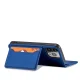 Magnet Card Case Wallet Flip Cover for iPhone 14 with Stand and Card Slots, Blue