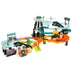 Multilevel Space Car Track with Steering Wheel and Cars