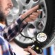 Wheel inflation gun pressure gauge