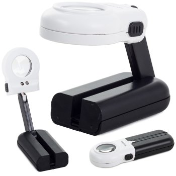 Handheld 16x Magnifying Glass with LED Light for Reading and Hobbies