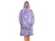 Warm Oversize XXL Blanket Hoodie 2in1, Glow in the Dark, Purple