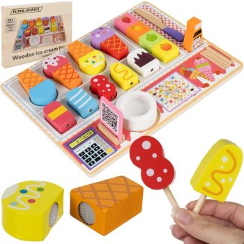 Kruzzel Kids Wooden Toy Ice Cream Shop 22494
