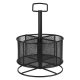 Maaleo 26290 Rotating Metal Mesh Desk Organizer and Pen Holder, Black
