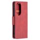 Huawei P50 Leather Stand Book Case Cover with Card Slots, Red
