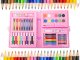Children’s art set in carry case, 68 pieces, pink