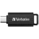 USB Flash Drive Verbatim Store \'n\' Go 64GB USB-C USB 3.2 Gen 1 Retractable, Black