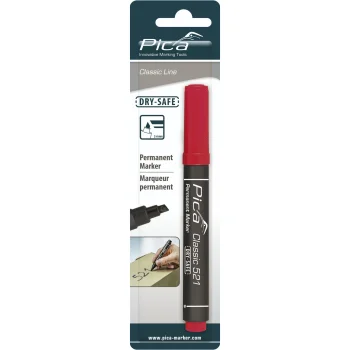 Permanent Marker Pica 521, 2-6 mm, Wedge Tip, Red