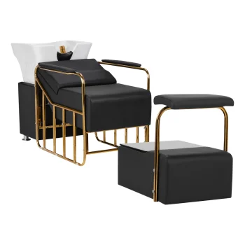 Gabbiano Mayka Hairdressing Wash Unit, Black/Gold