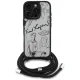 Karl Lagerfeld Crossbody Grained Pattern & Logo Case for iPhone 16 Pro, Gray