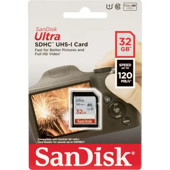 SanDisk Ultra SDHC UHS-I Memory Card 32GB 120MB/s SDSDUN4-032G-GN6IN