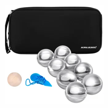 Kruzzel 00022915 Petanque Boules Set (8 Balls + Case)