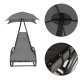 Rocking Sun Lounger Hammock Chair with Canopy MultiGarden PH158A, Gray