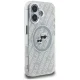 Karl Lagerfeld IML Glitter Karl & Choupette Heads MagSafe Case for iPhone 16, Gray